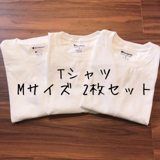 チャンピオン(Champion)の【訳あり】2枚 champion チャンピオン メンズ 半袖 Tシャツ M 白(Tシャツ/カットソー(半袖/袖なし))