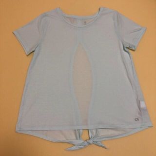 ギャップ(GAP)のGap Fit  レディース　スポーツTシャツ　(半袖・水色)(ヨガ)