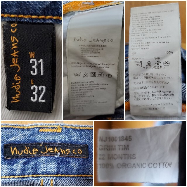 Nudie Jeans GRIM TIM 22MONTHS W31 ヌーディー