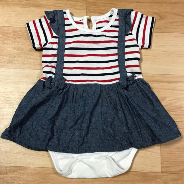 70cm〜80cm半袖ロンパース　女の子向け キッズ/ベビー/マタニティのベビー服(~85cm)(ロンパース)の商品写真