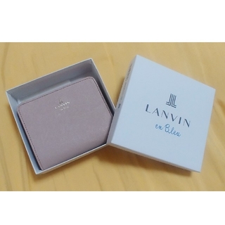 【LANVIN en Blue】ニつ折りコンパクト財布【箱あり】(財布)