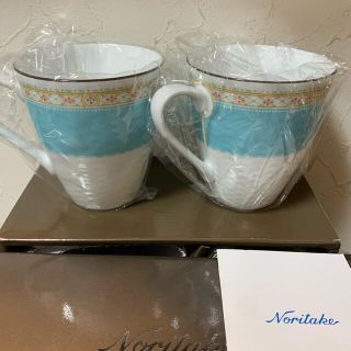 ノリタケ(Noritake)の【新品未使用】ノリタケ　ペアマグカップ　ハミングブルー(食器)