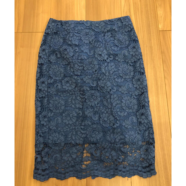 GU(ジーユー)のGU レースタイトスカート ブルー レディースのスカート(ひざ丈スカート)の商品写真