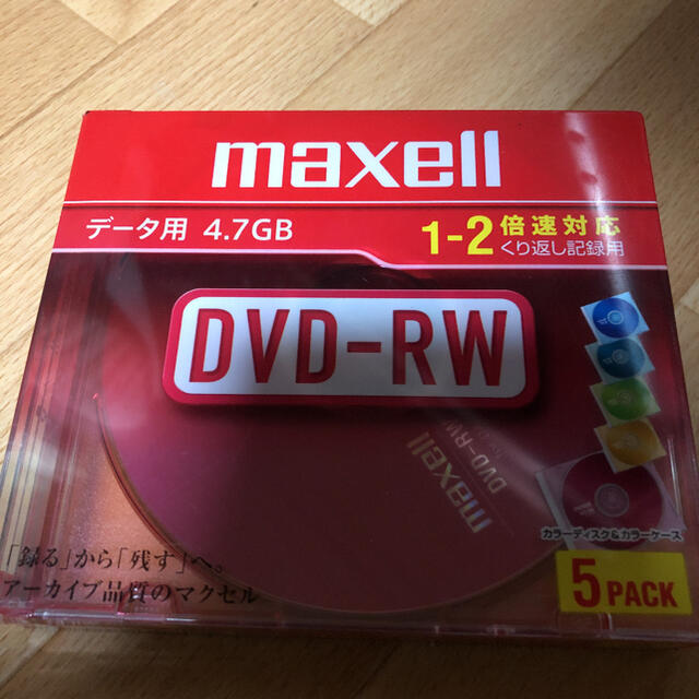 maxell(マクセル)のmaxell DVD DVD-RW maxell マクセル　2パック　10枚 エンタメ/ホビーのDVD/ブルーレイ(その他)の商品写真