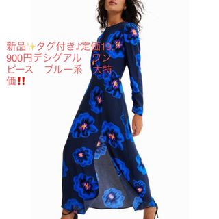 デシグアル(DESIGUAL)の新品✨タグ付き♪定価19,900円デシグアル　ワンピース　ブルー系　大特価‼️(その他)