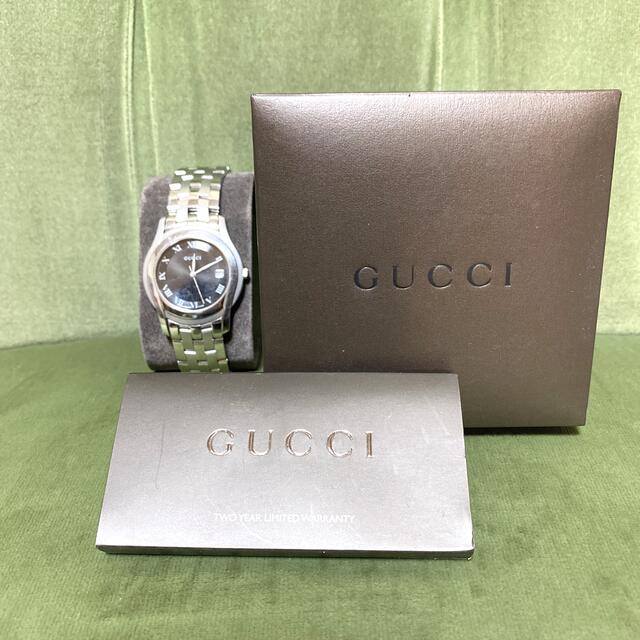 Gucci(グッチ)の【値下げ】GUCCI(グッチ) メンズウォッチ 腕時計 箱付 メンズの時計(腕時計(アナログ))の商品写真