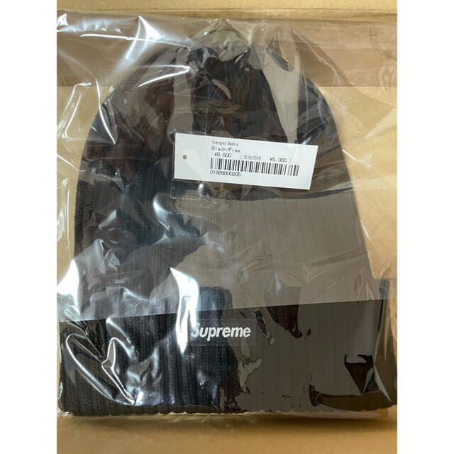 21ss supreme overdyed beanie black 黒メンズ