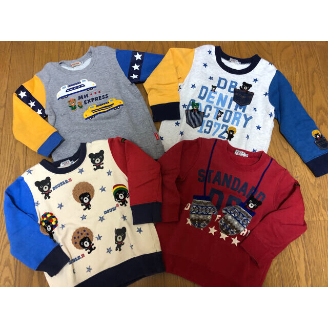 ☆専用☆ミキハウス トレーナー4点、迷彩柄上下セット キッズ/ベビー/マタニティのキッズ服男の子用(90cm~)(Tシャツ/カットソー)の商品写真