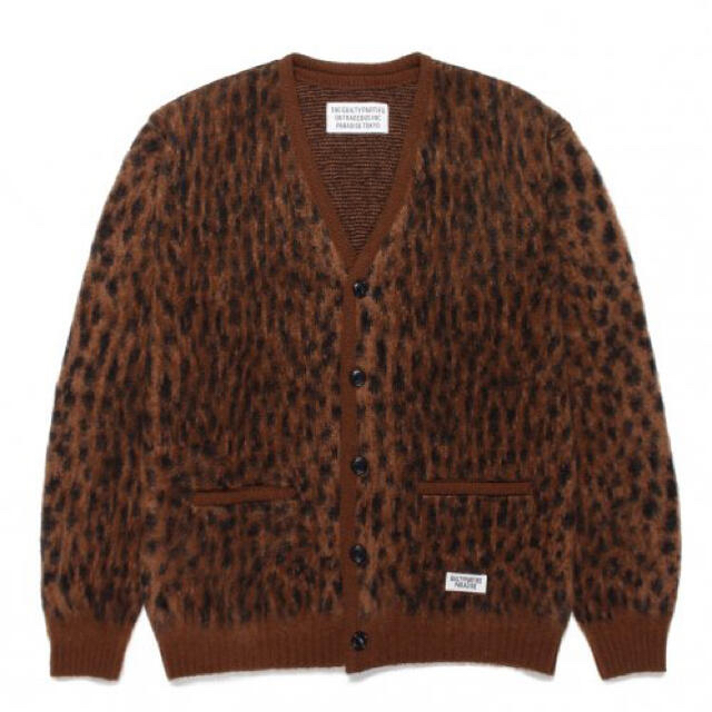 wacko maria leopard mohair cardigan