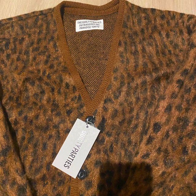 wacko maria leopard mohair cardigan