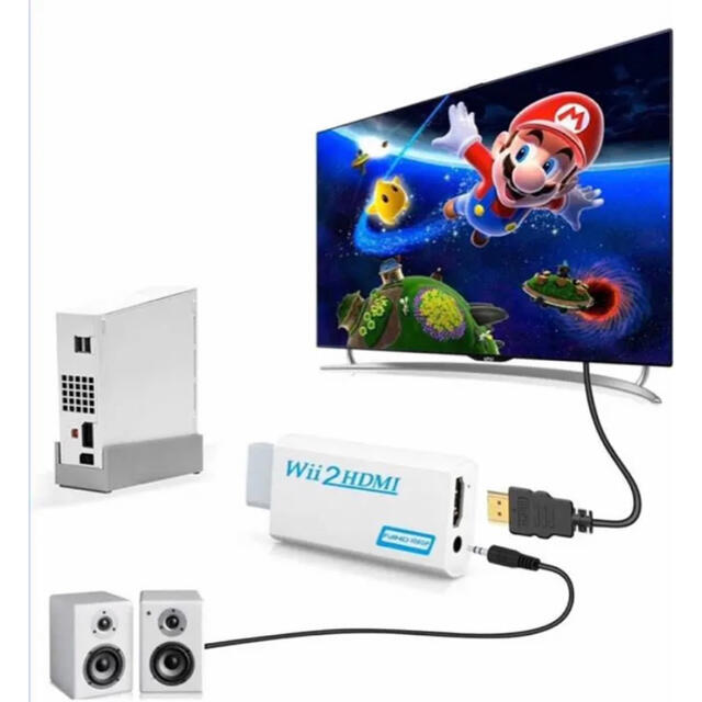 wii to HDMI コンバーター 変換 アダプタ 変換機 wii変換器 エンタメ/ホビーのゲームソフト/ゲーム機本体(その他)の商品写真