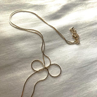 フラワー(flower)の୨୧ Vintage rétro gold ribbon Necklace(ネックレス)