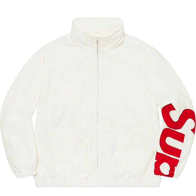supreme spellout track jacket white