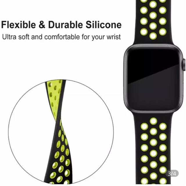 Apple Watch(アップルウォッチ)のApple Watch アップルウォッチ　スポーツバンド　黒/黄 メンズの時計(腕時計(デジタル))の商品写真