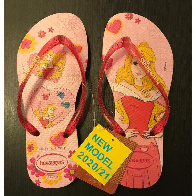 havaianas(ハワイアナス)のオーロラ姫　ビーチサンダル　20cm キッズ/ベビー/マタニティのキッズ靴/シューズ(15cm~)(サンダル)の商品写真