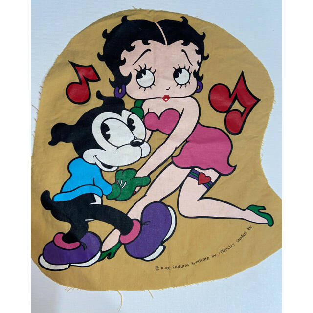 BETTY BOOP ベティちゃん　ハギレ　リメイクにどうぞ　古いです ハンドメイドの素材/材料(生地/糸)の商品写真