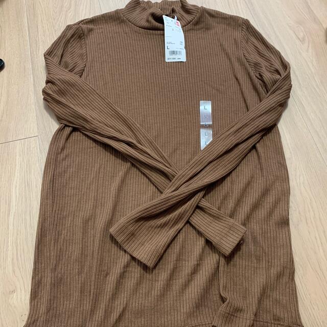 UNIQLO(ユニクロ)のユニクロ　リブハイネック レディースのトップス(カットソー(長袖/七分))の商品写真