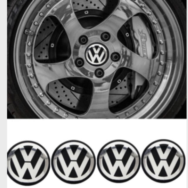 Volkswagen(フォルクスワーゲン)のvorkswargen フォルクスワーゲン　ホイールセンターステッカー　4pcs 自動車/バイクの自動車(車外アクセサリ)の商品写真