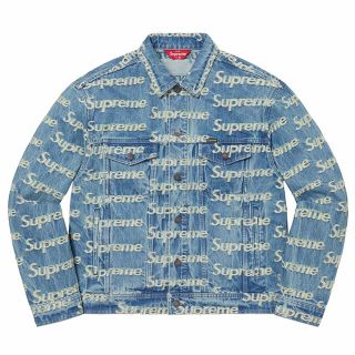 シュプリーム(Supreme)のFrayed Logos Denim Trucker Jacket XL(Gジャン/デニムジャケット)