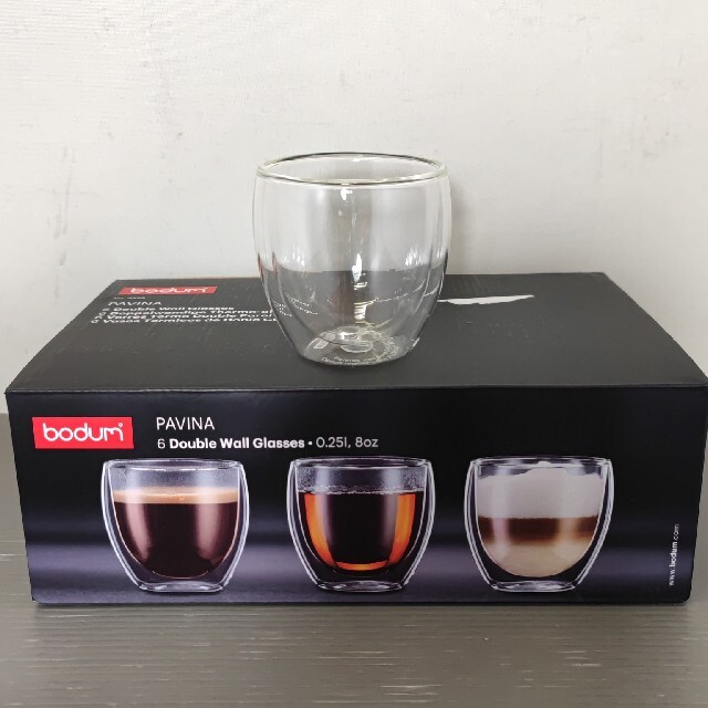 bodum(ボダム)のBODUM PAVINA ボダム バヴィール　ダブルウォール グラス 6点セット インテリア/住まい/日用品のキッチン/食器(タンブラー)の商品写真