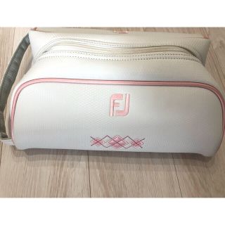 フットジョイ(FootJoy)の[状態良]Footjoy ピンクx白 ゴルフシューズケース(その他)