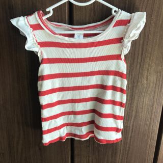 ベビーギャップ(babyGAP)のトップス　赤ボーダー　4歳(Tシャツ/カットソー)