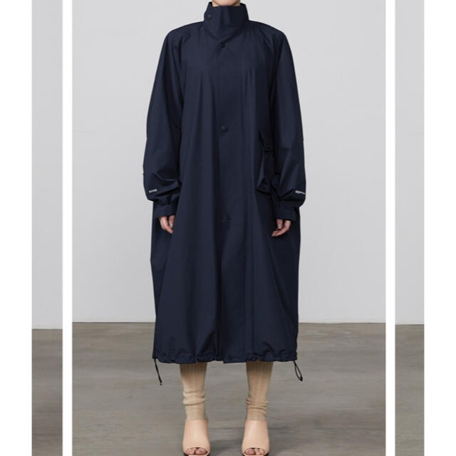 HYKE ハイク PERTEX MILITARY COAT ネイビー 2 - ロングコート