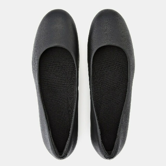 MUJI (無印良品)(ムジルシリョウヒン)の◎新品◎ 無印良品 レザーフラットシューズ／ 24.5ｃｍ／黒 レディースの靴/シューズ(ローファー/革靴)の商品写真