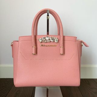 ジルバイジルスチュアート(JILL by JILLSTUART)の【美品】ジルバイジルスチュアート ビジューロイヤルトートバッグ　ピンク(トートバッグ)