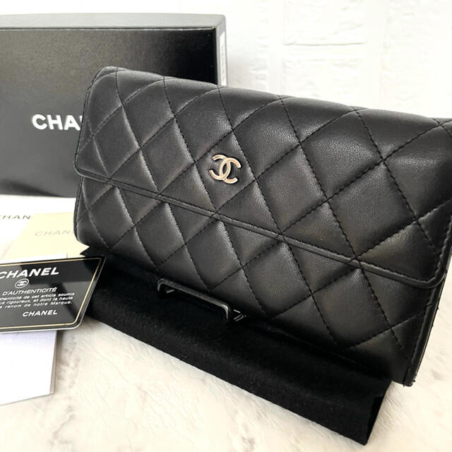 CHANEL シャネル マトラッセ 長財布 黒 - 財布