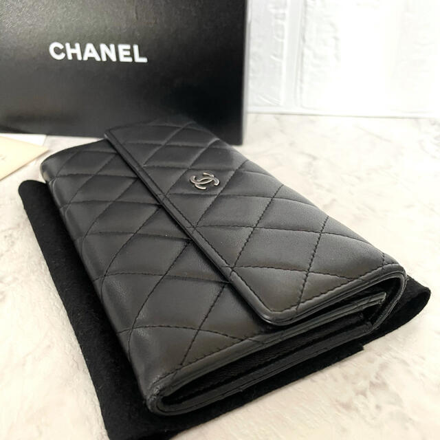 CHANEL(シャネル)のCHANEL シャネル マトラッセ 長財布 黒 レディースのファッション小物(財布)の商品写真