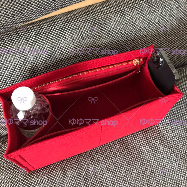 新品バッグインバッグ インナーバッグ オンザゴー MM用 赤色rd 2