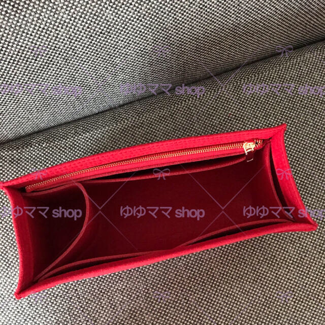 新品バッグインバッグ インナーバッグ オンザゴー MM用 赤色rd 3