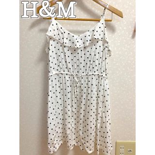 エイチアンドエム(H&M)のH＆M キャミソールワンピ ドット柄(ミニワンピース)