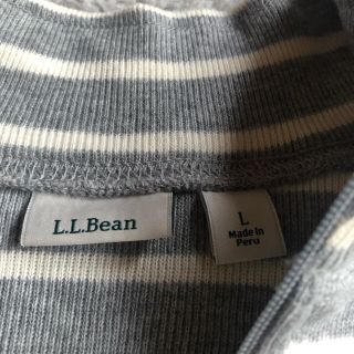 エルエルビーン(L.L.Bean)のLL Bean LLビーン　長袖　ボーダー　グレー(カットソー(長袖/七分))