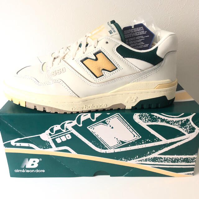 New Balance(ニューバランス)のAime Leon Dore New Balance 550 Green 緑 メンズの靴/シューズ(スニーカー)の商品写真