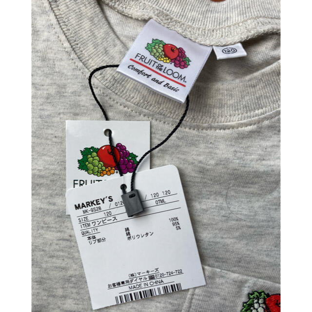 MARKEY'S(マーキーズ)のFRUIT OF THE LOOM Tシャツワンピース キッズ/ベビー/マタニティのキッズ服女の子用(90cm~)(ワンピース)の商品写真