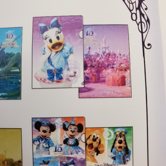 Disney(ディズニー)の【単品】デイジーダック　TDS15周年記念グッズ　A6サイズクリアホルダー エンタメ/ホビーのアニメグッズ(クリアファイル)の商品写真