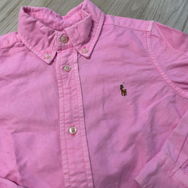 POLO RALPH LAUREN(ポロラルフローレン)のラルフローレン　シャツ　ピンク キッズ/ベビー/マタニティのキッズ服男の子用(90cm~)(Tシャツ/カットソー)の商品写真