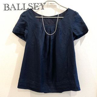 ボールジィ(Ballsey)のBALLSEY 濃紺　半袖シルクシャツ(シャツ/ブラウス(半袖/袖なし))