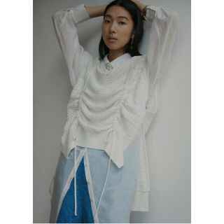 アメリヴィンテージ(Ameri VINTAGE)の2WAY SHIRRING KNIT VEST(ベスト/ジレ)