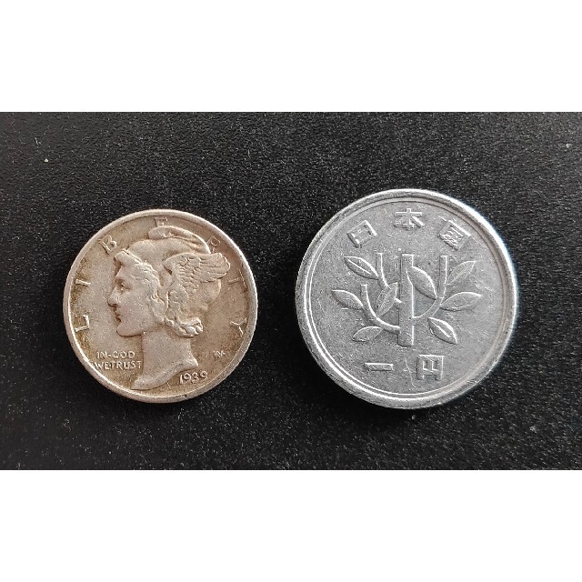 マーキュリーダイム銀貨 10セント1939年 アメリカ | energysource.com.br
