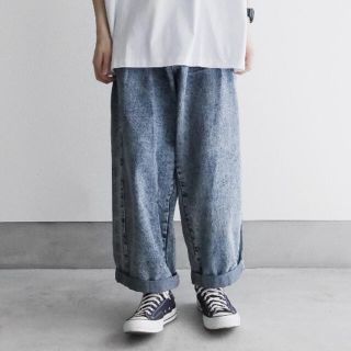 remer loose tuck wide denim/ルーズタックワイドデニム(スラックス)