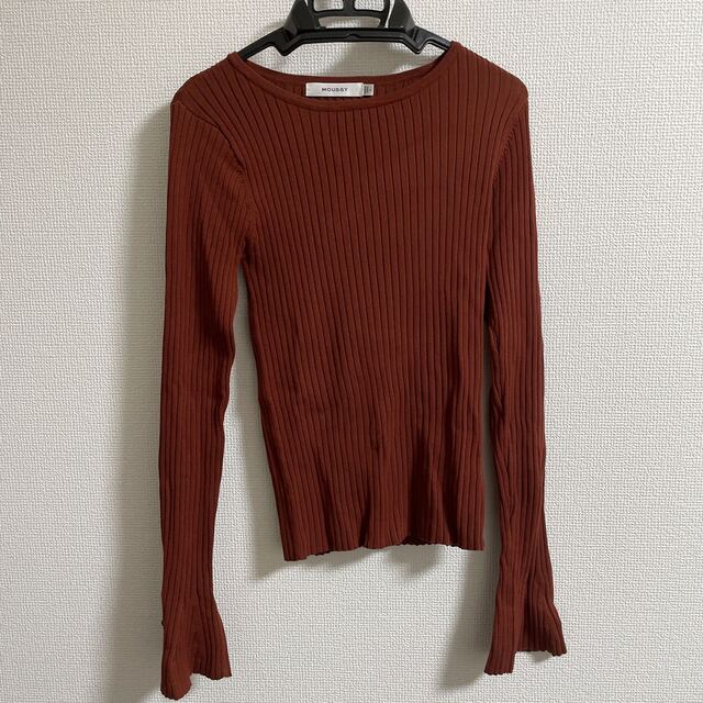 moussy(マウジー)のMOUSSY COLOR BUTTON RIB ニットトップス レディースのトップス(ニット/セーター)の商品写真