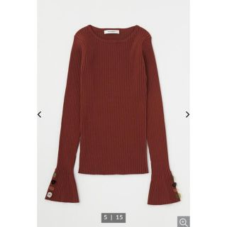 マウジー(moussy)のMOUSSY COLOR BUTTON RIB ニットトップス(ニット/セーター)