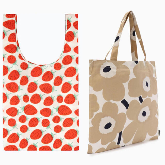 marimekko マリメッコ　新作マンシッカ　エコバッグ＋定番トートバッグ