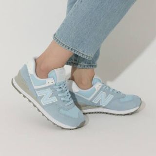 ニューバランス(New Balance)のGreen Parks New Balance WL574 ライトブルー(スニーカー)