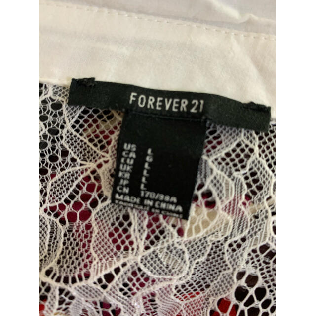 FOREVER 21(フォーエバートゥエンティーワン)のForever21 7部袖　レース　シャツ レディースのトップス(シャツ/ブラウス(長袖/七分))の商品写真