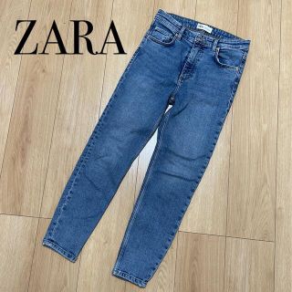 ザラ(ZARA)の着画あり⭐️ZARA ハイウエスト ストレートデニム 34(デニム/ジーンズ)