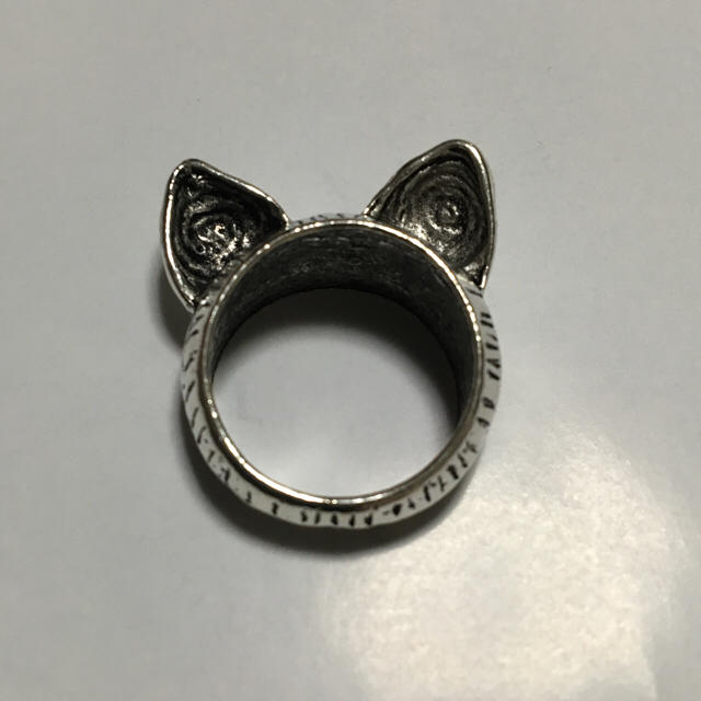 海外 猫耳 シルバー アンティーク リング 12号 レディースのアクセサリー(リング(指輪))の商品写真
